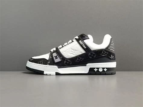 louis vuitton lv trainer white black white|Louis Vuitton trainers selfridges.